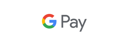 Das Logo von Google Pay. Großer Buchstabe G in den Farben rot, gelb, grün und blau daneben steht groß geschrieben das Wort Pay