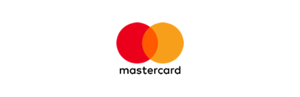 Das Logo von Mastercard. Ein roter Kreis und ein orangener Kreis sind nebeneinander und überschneiden sich zu einem Drittel. Darunter steht klein geschrieben das Wort mastercard.