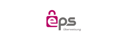 eps-Überweisung Logo als Bild in Versalien sind die Buchstaben EPS und in klein darunter steht Überweisung in grau geschrieben